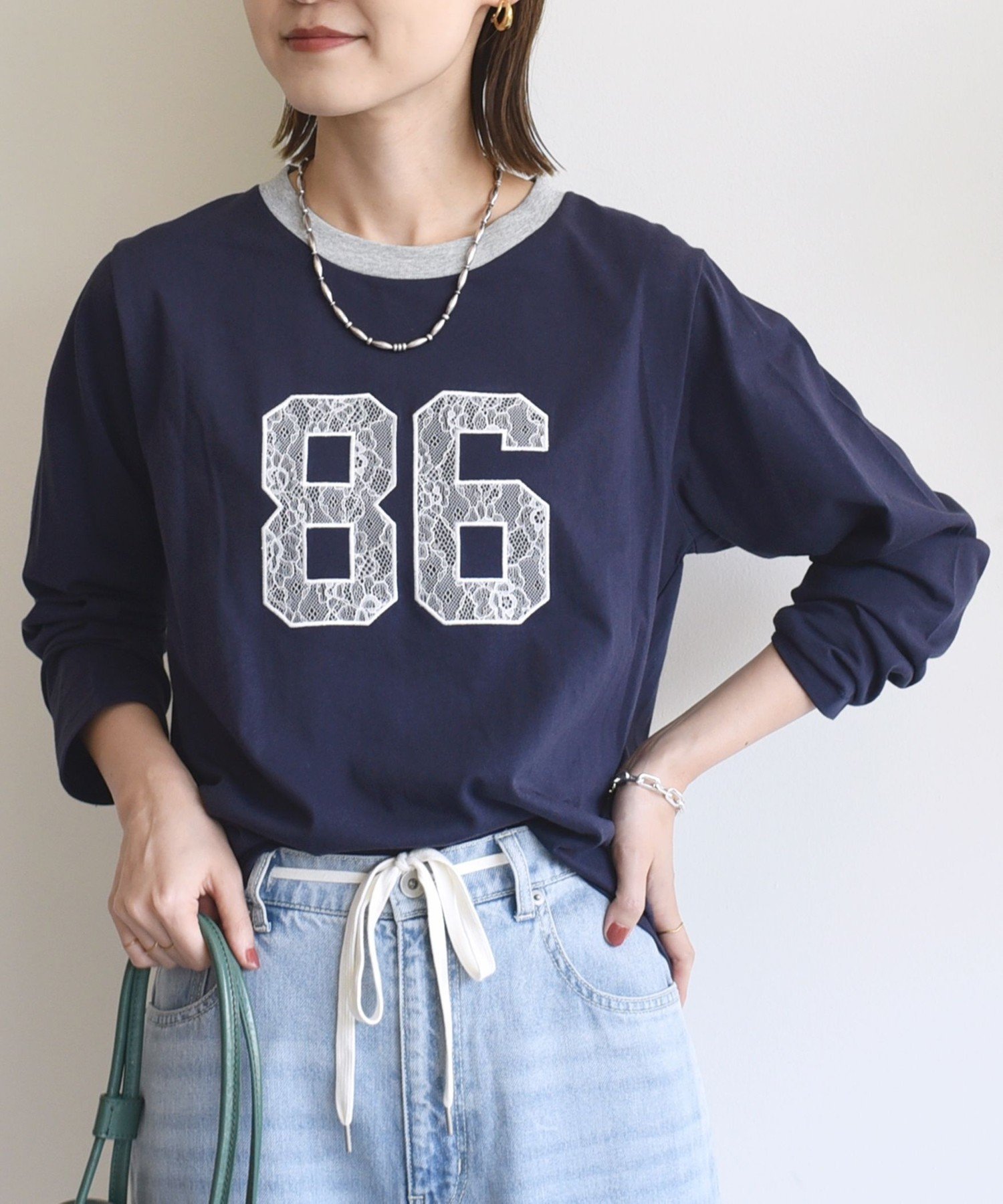【シップス フォー ウィメン/SHIPS】の【WEB限定】 洗濯機可能 レース ナンバリング リンガー TEE インテリア・キッズ・メンズ・レディースファッション・服の通販 founy(ファニー) ファッション Fashion レディースファッション Fashion for Women ショルダー Shoulder, Shoulder Strap ジャケット Jacket, Outerwear スラックス Slacks, Dress Pants 長袖 Long Sleeve, Full Sleeve フェミニン Feminine, Girly ボトム Bottoms, Lower Wear ポケット Pocket, Pocket Detail レース Lace, Lace Fabric おすすめ Recommended / Our Picks 2025年 2025 2025-2026秋冬・A/W Autumn/Winter 2025–26 AW25–26 ネイビー|ID: prp329100004856605 ipo3291000000035966495