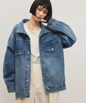 【アダム エ ロペ/ADAM ET ROPE'】の【WEB限定】スタンドネックデニムジャケット 人気、トレンドファッション・服の通販 founy(ファニー) ファッション Fashion レディースファッション Fashion for Women アウター Coat / Outerwear Collection レディースジャケット・軽アウター Jackets デニムジャケット / カジュアルアウター Denim Jackets ジャケット Jacket, Outerwear スタンド Stand Collar, Upright Stand デニム Denim, Jeans Material ポケット Pocket, Pocket Detail リラックス Relax, Relaxed Fit レース Lace, Lace Fabric ワイド Wide, Wide Fit おすすめ Recommended / Our Picks 2026年 2026 |ID:prp329100004856623