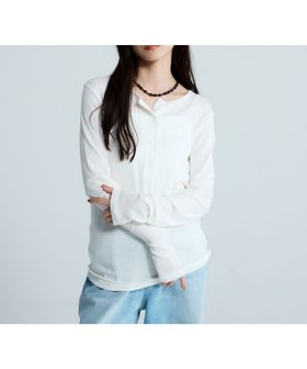 【ジーナシス/JEANASiS】のセミシアーリブヘンリー LS 人気、トレンドファッション・服の通販 founy(ファニー) ファッション Fashion レディースファッション Fashion for Women おすすめ Recommended / Our Picks カットソー Cut and Sewn Top サロペット Overalls, Salopette シンプル Simple, Minimal 春 Spring |ID:prp329100004856683