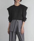 【その他のブランド/Other】のパワーショルダークルーネックプルオーバー 人気、トレンドファッション・服の通販 founy(ファニー) ファッション Fashion レディースファッション Fashion for Women トップス・カットソー Cut & Sew Tops カジュアルプルオーバー・ニットトップス Pullovers & Knit Tops / Casual Pullovers エレガント 上品 Elegant スリーブ Sleeve, Long Sleeve / Short Sleeve 再入荷 Restock / Back in Stock thumbnail BK|ID: prp329100004856696 ipo3291000000036161242
