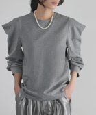 【その他のブランド/Other】のパワーショルダークルーネックプルオーバー 人気、トレンドファッション・服の通販 founy(ファニー) ファッション Fashion レディースファッション Fashion for Women トップス・カットソー Cut & Sew Tops カジュアルプルオーバー・ニットトップス Pullovers & Knit Tops / Casual Pullovers エレガント 上品 Elegant スリーブ Sleeve, Long Sleeve / Short Sleeve 再入荷 Restock / Back in Stock thumbnail GRY|ID: prp329100004856696 ipo3291000000036161246