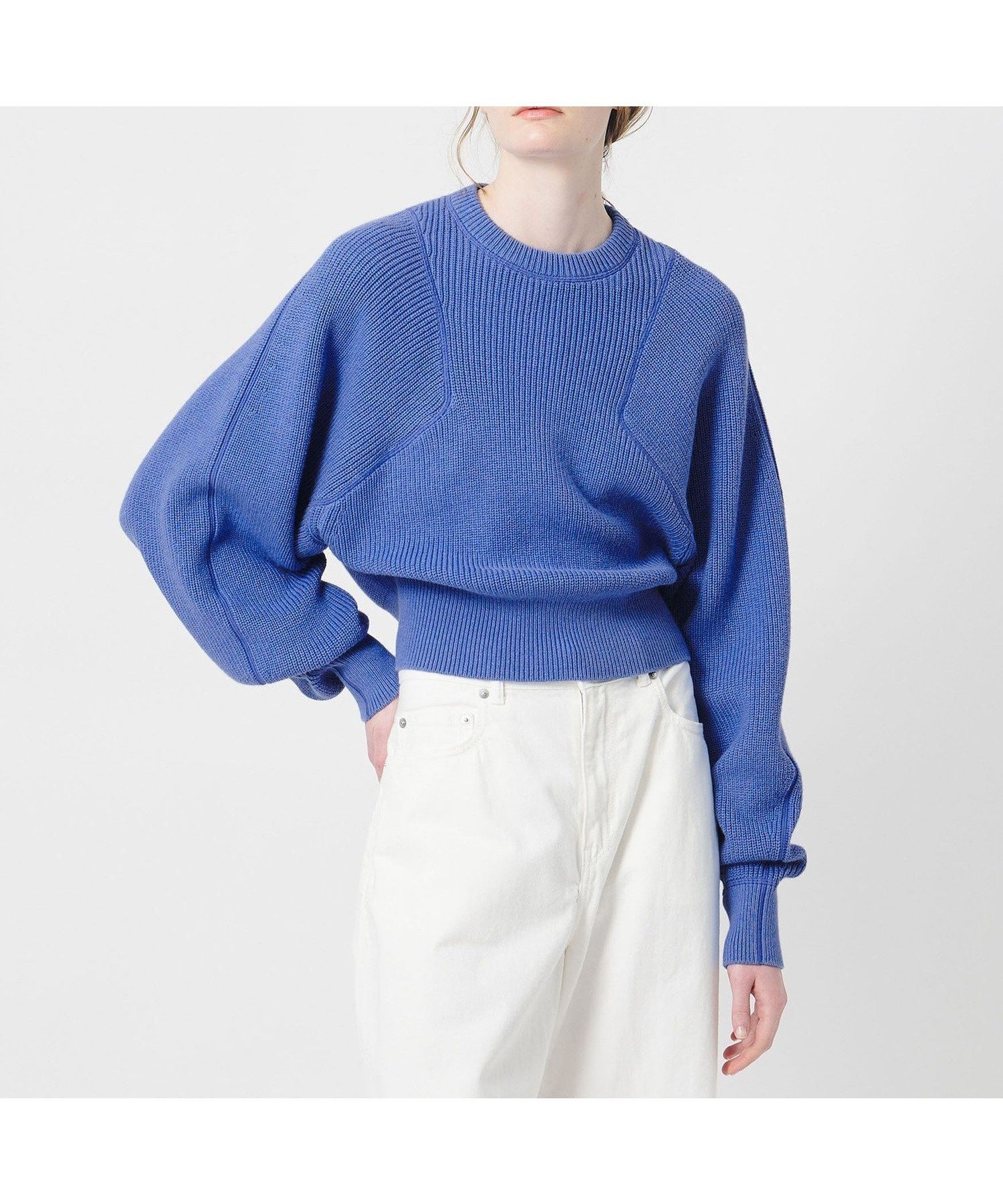 【ユナイテッドアローズ/UNITED ARROWS】のAEWEN MATOPH アゼステッチ ニットプルオーバー - ウォッシャブル - インテリア・キッズ・メンズ・レディースファッション・服の通販 founy(ファニー) 　ファッション　Fashion　レディースファッション　Fashion for Women　トップス・カットソー　Cut & Sew Tops　ニット　Knit Tops & Sweaters　カジュアルプルオーバー・ニットトップス　Pullovers & Knit Tops / Casual Pullovers　ウォッシャブル　Machine Washable　コンパクト　Compact, Small Size　デニム　Denim, Jeans Material　トレンド　Trend, Trending Now　バランス　Balance, Style Balance　ボトム　Bottoms, Lower Wear　ミックス　Mix, Mixed Style　リラックス　Relax, Relaxed Fit　ワイド　Wide, Wide Fit　おすすめ　Recommended / Our Picks　LT.BLUE|ID: prp329100004857013 ipo3291000000035834020