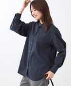 【リフレクト/Reflect】の【さらっと一枚で決まる/重ね着にもおすすめ◎】タックスリーブシャツブラウス ネイビー|ID: prp329100004857015 ipo3291000000035834139