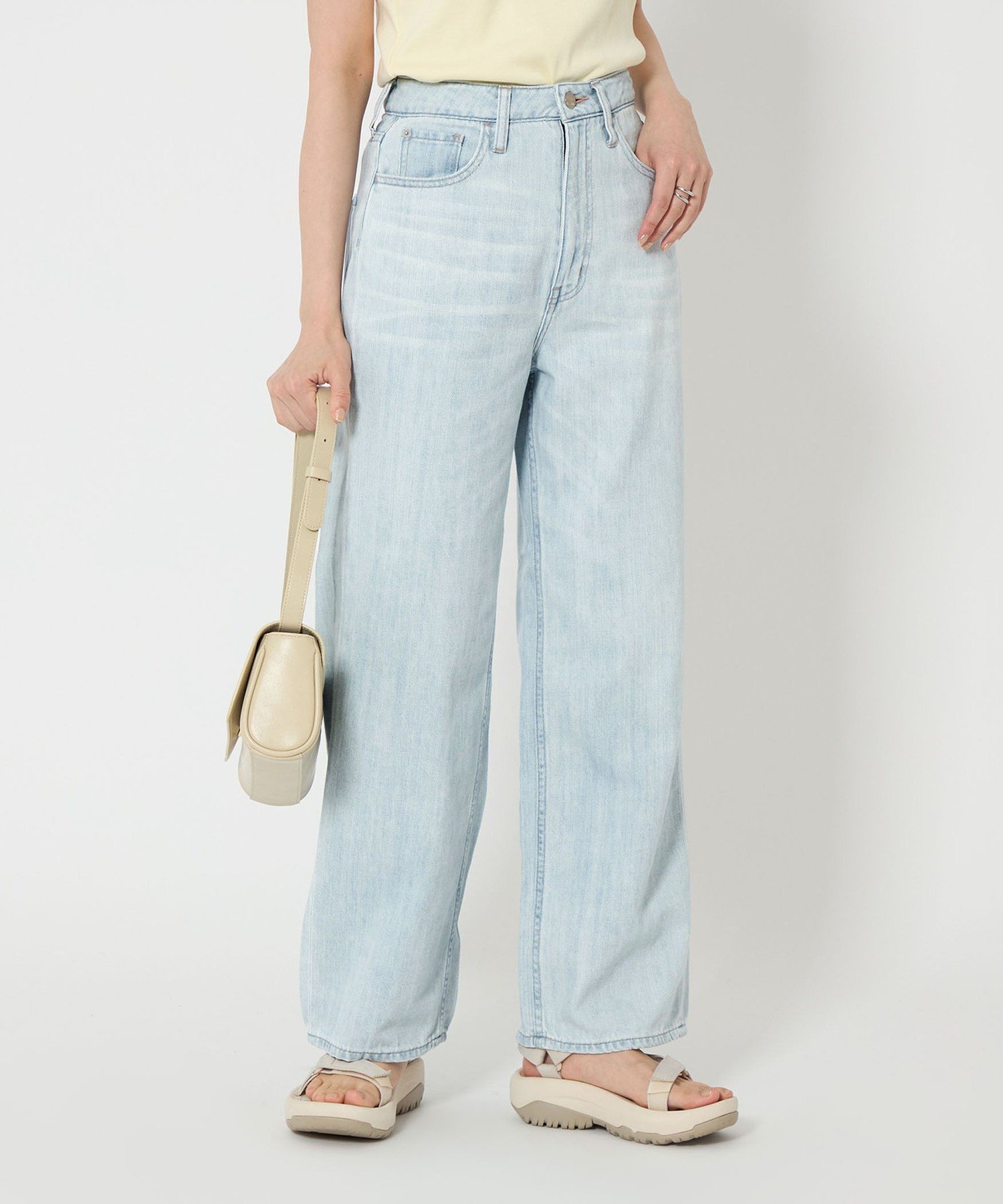 【ユナイテッドアローズ/UNITED ARROWS】の【別注】 HEALTHY DENIM ストレート ワイド デニム パンツ インテリア・キッズ・メンズ・レディースファッション・服の通販 founy(ファニー) 　ファッション　Fashion　レディースファッション　Fashion for Women　パンツ　Pants & Trousers　春　Spring　シンプル　Simple, Minimal　ジャケット　Jacket, Outerwear　ストレート　Straight, Straight Cut　ターコイズ　Turquoise, Blue-Green　ダメージ　Distressed, Destroyed　デニム　Denim, Jeans Material　トレンド　Trend, Trending Now　フィット　Fit, Slim Fit　ポケット　Pocket, Pocket Detail　別注　Limited Edition, Custom Order　ワイド　Wide, Wide Fit　アウトレット　Outlet / Clearance　おすすめ　Recommended / Our Picks　夏　Summer　LT.BLUE|ID: prp329100004857039 ipo3291000000035835078