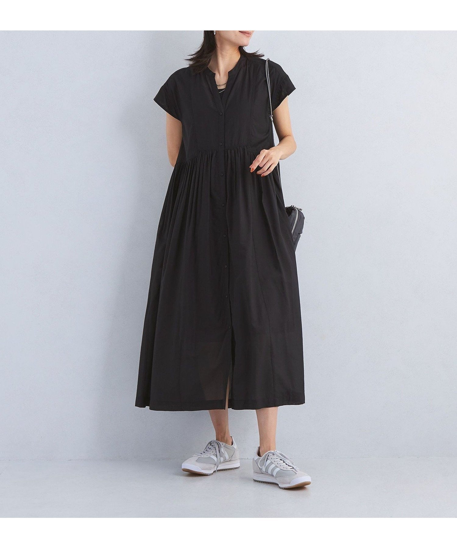 【ユナイテッドアローズ/UNITED ARROWS】のボイル ギャザー ハオリ ショートスリーブ ワンピース インテリア・キッズ・メンズ・レディースファッション・服の通販 founy(ファニー) 　ファッション　Fashion　レディースファッション　Fashion for Women　ワンピース　Dresses　春　Spring　キャミソール　Camisole, Spaghetti Strap Top　ギャザー　Gathered, Ruffled　コンパクト　Compact, Small Size　ショート　Short, Short Length　スリーブ　Sleeve, Long Sleeve / Short Sleeve　タンク　Tank Top, Sleeveless Top　バランス　Balance, Style Balance　ボトム　Bottoms, Lower Wear　ワイド　Wide, Wide Fit　アウトレット　Outlet / Clearance　夏　Summer　エレガント 上品　Elegant　BLACK|ID: prp329100004857079 ipo3291000000035837126