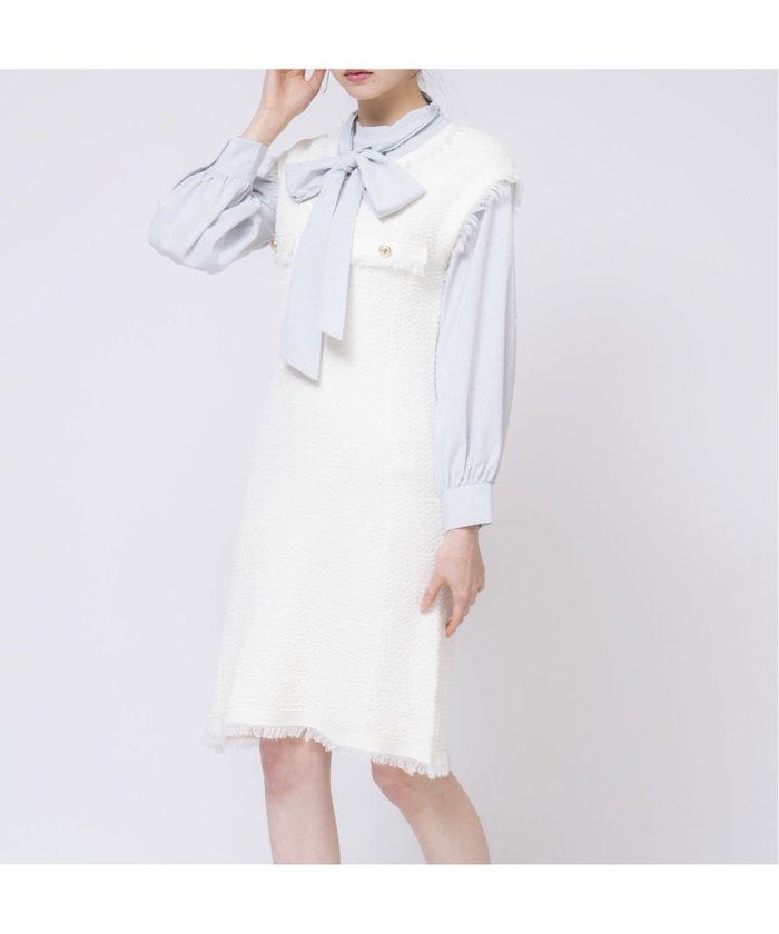 【ノエラ/Noela】のツイードニットミニワンピ インテリア・キッズ・メンズ・レディースファッション・服の通販 founy(ファニー) https://founy.com/ ファッション Fashion レディースファッション Fashion for Women ワンピース Dresses インナー Innerwear オレンジ Orange スリーブ Sleeve, Long Sleeve / Short Sleeve ツイード Twill, Twill Weave フレンチ French, French Style ポケット Pocket, Pocket Detail 今季 This Season, Current Season |ID: prp329100004857089 ipo3291000000035837514