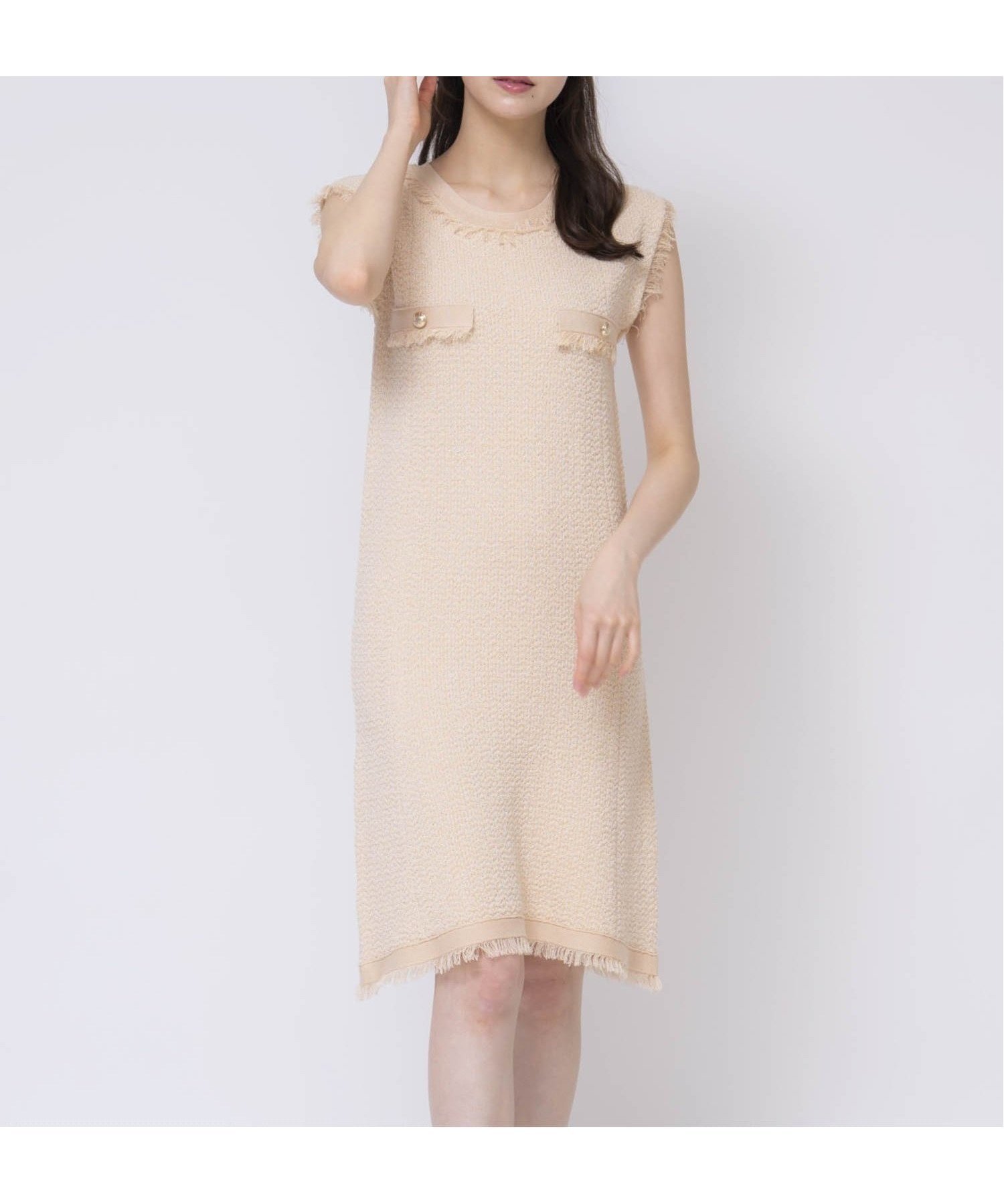 【ノエラ/Noela】のツイードニットミニワンピ インテリア・キッズ・メンズ・レディースファッション・服の通販 founy(ファニー) ファッション Fashion レディースファッション Fashion for Women ワンピース Dresses インナー Innerwear オレンジ Orange スリーブ Sleeve, Long Sleeve / Short Sleeve ツイード Twill, Twill Weave フレンチ French, French Style ポケット Pocket, Pocket Detail 今季 This Season, Current Season オレンジ|ID: prp329100004857089 ipo3291000000035837521