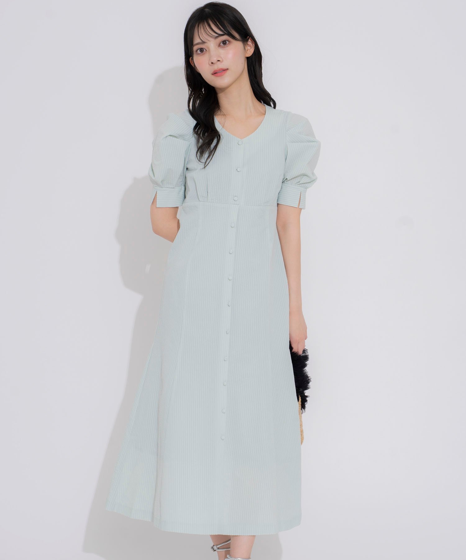 【ノエラ/Noela】のサッカータックスリーブワンピ インテリア・キッズ・メンズ・レディースファッション・服の通販 founy(ファニー) 　ファッション　Fashion　レディースファッション　Fashion for Women　ワンピース　Dresses　エレガント 上品　Elegant　サッカー　Seersucker, Summer Fabric　サンダル　Sandals, Summer Shoes　スタイリッシュ　Stylish, Fashionable　スニーカー　Sneakers, Trainers　テクスチャー　Texture, Textured Fabric　トレンド　Trend, Trending Now　ポケット　Pocket, Pocket Detail　夏　Summer　ライトグリーン|ID: prp329100004857097 ipo3291000000035837761