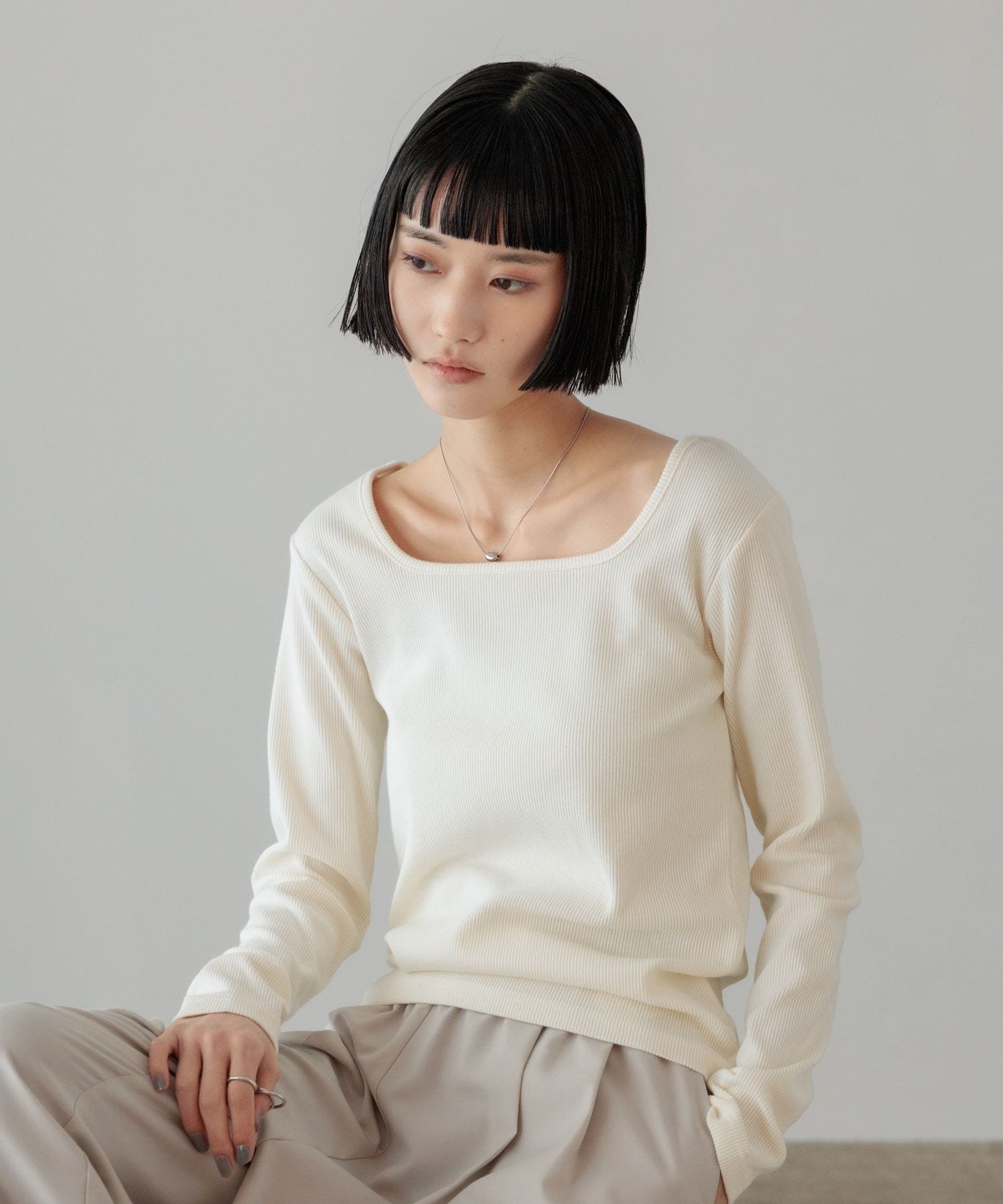 【ローリーズファーム/LOWRYS FARM】のリブタイトLS 人気、トレンドファッション・服の通販 founy(ファニー) 　ファッション　Fashion　レディースファッション　Fashion for Women　インナー　Innerwear　サロペ　Salopette, Salopette Dress　ジャケット　Jacket, Outerwear　ストレッチ　Stretch, Stretchy Fabric　テレコ　Ribbed, Rib Stitch　ベーシック　Basic, Essential　エレガント 上品　Elegant　 other-1|ID: prp329100004857822 ipo3291000000036339757