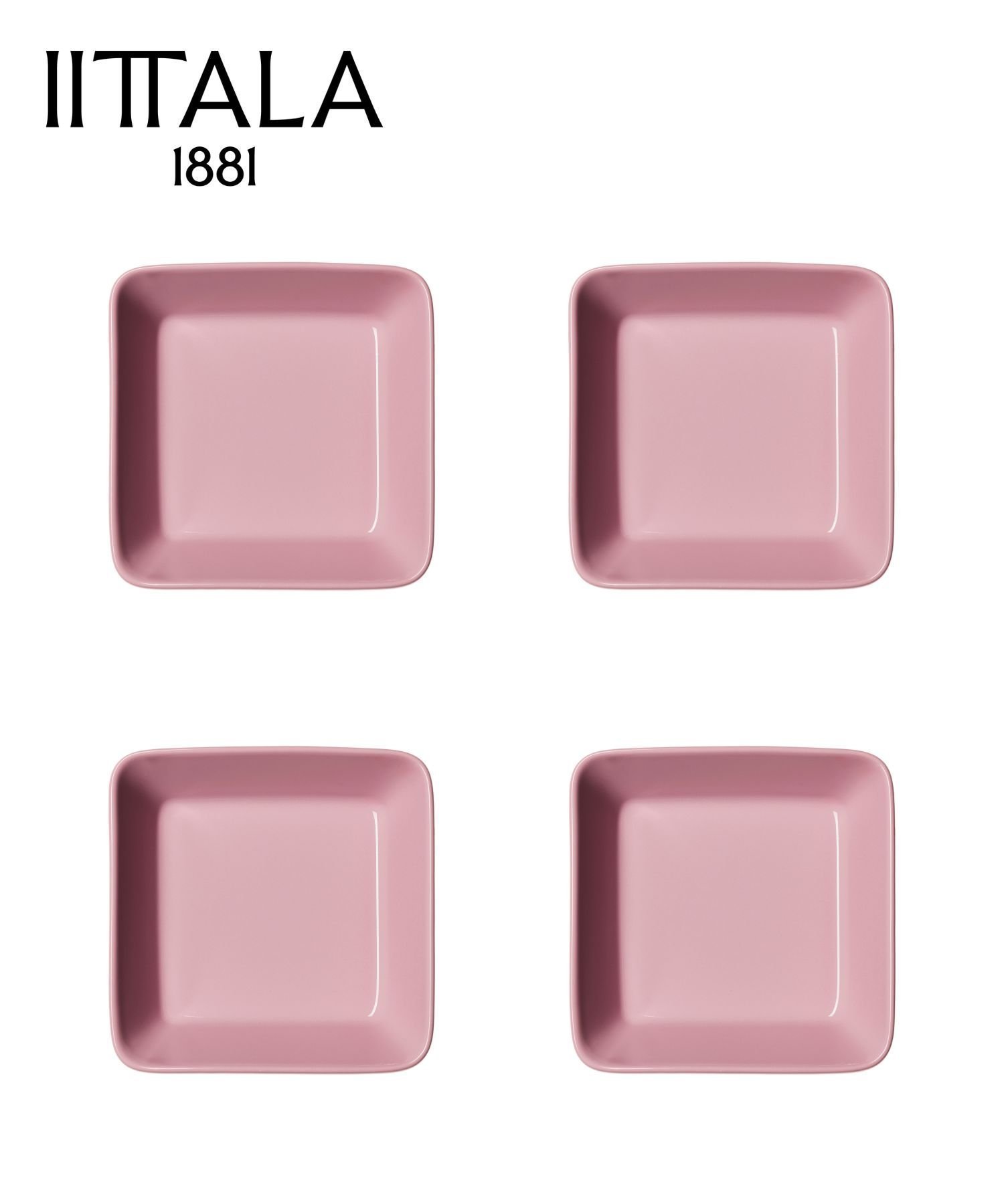 【イッタラ/IITTALA / MEN】の公式 イッタラ ティーマ スクエアプレート 12cm 4枚セット ローズ 人気、トレンドファッション・服の通販 founy(ファニー) 　ファッション　Fashion　メンズファッション　Fashion for Men　春　Spring　ガラス　Glass, Glassware　シェイプ　Shape, Slim Fit　シンプル　Simple, Minimal　スクエア　Square, Square Shape　皿　Plate, Dish　デザート　Dessert, Sweet Treat　定番　Standard, Basic Item　人気　Popular, Best Seller　フォルム　Silhouette, Form　プレート　Plate, Dish　ミックス　Mix, Mixed Style　モダン　Modern, Contemporary　ローズ　Rose, Rose Motif　再入荷　Restock / Back in Stock　エレガント 上品　Elegant　ギフト プレゼント　Gift / Present　 other-1|ID: prp329100004858245 ipo3291000000036283391