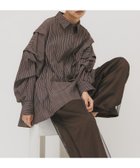 【ケービーエフ/KBF / URBAN RESEARCH】のランダムタックデザインストライプシャツ 人気、トレンドファッション・服の通販 founy(ファニー) ファッション Fashion レディースファッション Fashion for Women トップス・カットソー Cut & Sew Tops シャツ・ブラウス・オフィスカジュアル Elegant Blouses & Button-Ups 2026年 2026 アシンメトリー Asymmetrical Style シェイプ Shape, Slim Fit ストライプ Stripe, Striped Pattern デニム Denim, Jeans Material フレア Flare, Flared 夏 Summer S/S・春夏 SS, Spring/Summer, Warm Season thumbnail ブラウン系その他|ID: prp329100004858324 ipo3291000000036229176
