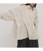 【ケービーエフ/KBF / URBAN RESEARCH】のランダムタックデザインストライプシャツ 人気、トレンドファッション・服の通販 founy(ファニー) ファッション Fashion レディースファッション Fashion for Women トップス・カットソー Cut & Sew Tops シャツ・ブラウス・オフィスカジュアル Elegant Blouses & Button-Ups 2026年 2026 アシンメトリー Asymmetrical Style シェイプ Shape, Slim Fit ストライプ Stripe, Striped Pattern デニム Denim, Jeans Material フレア Flare, Flared 夏 Summer S/S・春夏 SS, Spring/Summer, Warm Season thumbnail ベージュ系その他|ID: prp329100004858324 ipo3291000000036229178