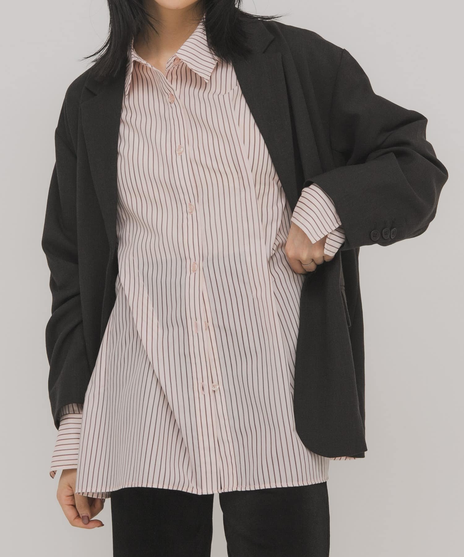 【ケービーエフ/KBF / URBAN RESEARCH】のランダムタックデザインストライプシャツ インテリア・キッズ・メンズ・レディースファッション・服の通販 founy(ファニー) ファッション Fashion レディースファッション Fashion for Women トップス・カットソー Cut & Sew Tops シャツ・ブラウス・オフィスカジュアル Elegant Blouses & Button-Ups 2026年 2026 アシンメトリー Asymmetrical Style シェイプ Shape, Slim Fit ストライプ Stripe, Striped Pattern デニム Denim, Jeans Material フレア Flare, Flared 夏 Summer S/S・春夏 SS, Spring/Summer, Warm Season ピンク系その他|ID: prp329100004858324 ipo3291000000036229181