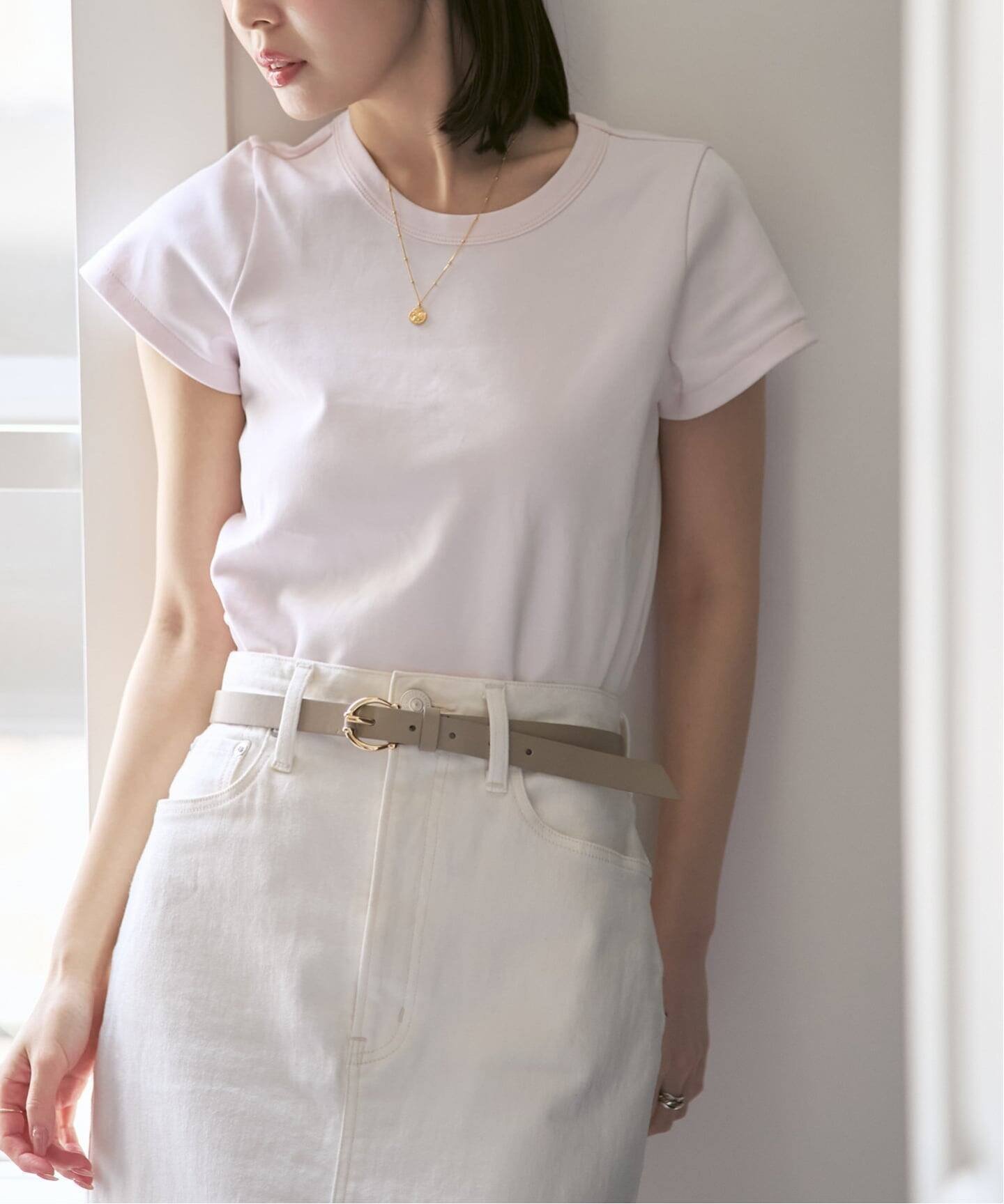 【ノーブル / スピック&スパン/NOBLE / Spick & Span】の《追加 ・WEB限定カラー》スビンコットンスムースコンパクトTシャツ インテリア・キッズ・メンズ・レディースファッション・服の通販 founy(ファニー) 　ファッション　Fashion　レディースファッション　Fashion for Women　トップス・カットソー　Cut & Sew Tops　シャツ・ブラウス・オフィスカジュアル　Elegant Blouses & Button-Ups　ロングTシャツ・Tシャツ　Longline T-Shirts & Tees　イエロー　Yellow　シンプル　Simple, Minimal　定番　Standard, Basic Item　人気　Popular, Best Seller　ピンク|ID: prp329100004858639 ipo3291000000036247778