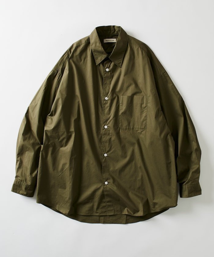 【フリークスストア/FREAK'S STORE】のRelax Fit リラックスフィット レギュラーカラー シャツ 【限定展開】 25AW インテリア・キッズ・メンズ・レディースファッション・服の通販 founy(ファニー) 　ファッション　Fashion　メンズファッション　Fashion for Men　インナー　Innerwear　ヴィンテージ　Vintage Style　ストライプ　Stripe, Striped Pattern　スラックス　Slacks, Dress Pants　デニム　Denim, Jeans Material　トレンド　Trend, Trending Now　定番　Standard, Basic Item　人気　Popular, Best Seller　ビッグ　Big, Oversized　フィット　Fit, Slim Fit　ベーシック　Basic, Essential　ボトム　Bottoms, Lower Wear　羽織　Haori, Light Jacket　無地　Plain, Solid Color　リラックス　Relax, Relaxed Fit　レギュラー　Regular, Standard Fit　ワイド　Wide, Wide Fit　A/W・秋冬　Autumn/Winter　冬　Winter / This Winter　おすすめ　Recommended / Our Picks　エレガント 上品　Elegant　2025年　2025　2025-2026秋冬・A/W　Autumn/Winter 2025–26 AW25–26　オリーブ|ID: prp329100004858734 ipo3291000000035916116