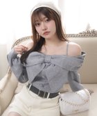 【リップサービス/LIP SERVICE】のLIP SERVICE/リボンオフショルロングスリーブトップス 人気、トレンドファッション・服の通販 founy(ファニー) ファッション Fashion レディースファッション Fashion for Women トップス・カットソー Cut & Sew Tops ガーリー Girly, Feminine Style シャーリング Shirring, Ruched ダウン Down, Puffer チェック Check, Plaid, Tartan ツイード Twill, Twill Weave デニム Denim, Jeans Material トレンド Trend, Trending Now バルーン Balloon, Balloon Silhouette フェミニン Feminine, Girly フォルム Silhouette, Form ボトム Bottoms, Lower Wear リボン Ribbon, Bow ワイド Wide, Wide Fit 冬 Winter / This Winter おすすめ Recommended / Our Picks thumbnail ブルー|ID: prp329100004858848 ipo3291000000036268612