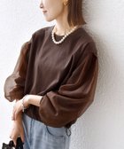 【シップス フォー ウィメン/SHIPS】の【WEB限定】 手洗い可能 シアー コンビ 裾 ドロスト プルオーバー 人気、トレンドファッション・服の通販 founy(ファニー) ファッション Fashion レディースファッション Fashion for Women トップス・カットソー Cut & Sew Tops カジュアルプルオーバー・ニットトップス Pullovers & Knit Tops / Casual Pullovers オーガンジー Organza Fabric カットソー Cut and Sewn Top コンビ Combo, Combination Style シアー Sheer, See-Through シフォン Chiffon, Lightweight Fabric フェミニン Feminine, Girly ポケット Pocket, Pocket Detail ワイド Wide, Wide Fit 2026年 2026 thumbnail ブラウン|ID: prp329100004858856 ipo3291000000036038814