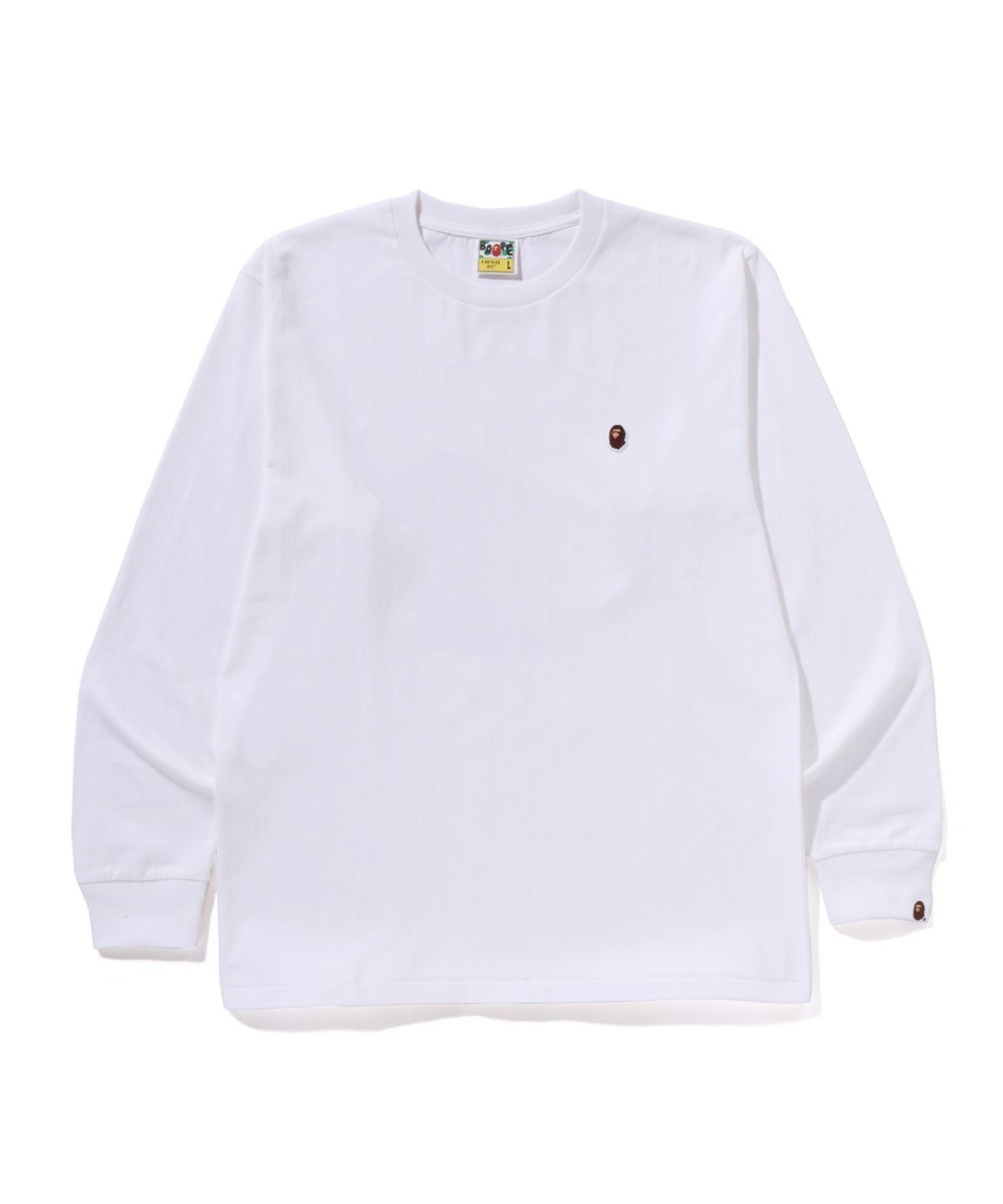 【ア ベイシング エイプ/A BATHING APE】のONE POINT LS TEE インテリア・キッズ・メンズ・レディースファッション・服の通販 founy(ファニー) ファッション Fashion レディースファッション Fashion for Women インナー Innerwear スリーブ Sleeve, Long Sleeve / Short Sleeve ロング Long, Long-Length ワンポイント One Point, Statement Accent WHITE|ID: prp329100004858875 ipo3291000000036248096