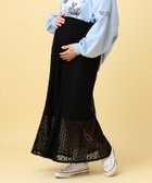 【レプシィム ローリーズファーム/LEPSIM LOWRYS FARM】の【産前・産後対応】マタニティ/レースフレアスカート 人気、トレンドファッション・服の通販 founy(ファニー) ファッション Fashion キッズファッション Fashion for Kids おすすめ Recommended / Our Picks スウェット / スエット Sweatshirt, Sweatwear デニム Denim, Jeans Material フレア Flare, Flared レース Lace, Lace Fabric thumbnail ブラック09|ID: prp329100004858899 ipo3291000000036294738