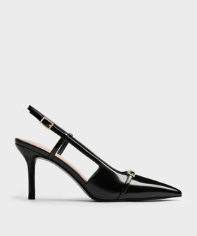 【チャールズ アンド キース/CHARLES & KEITH】のメタリックバー ポインテッドスリングバックスティレット 人気、トレンドファッション・服の通販 founy(ファニー) ファッション Fashion レディースファッション Fashion for Women バッグ Bags エレガント 上品 Elegant |ID:prp329100004858925
