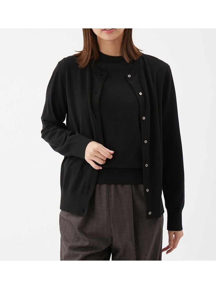 【ミラオーウェン/Mila Owen】の万能ニットアンサンブル インテリア・キッズ・メンズ・レディースファッション・服の通販 founy(ファニー) 　ファッション　Fashion　レディースファッション　Fashion for Women　トップス・カットソー　Cut & Sew Tops　ニット　Knit Tops & Sweaters　アンサンブルニット　Knit Ensembles & Twin Sets　アンサンブル　Ensemble Set　カーディガン　Cardigan, Knitwear　シンプル　Simple, Minimal　スマート　Smart, Elegant　セパレート　Separate, Two-Piece　定番　Standard, Basic Item　長袖　Long Sleeve, Full Sleeve　半袖　Short Sleeve, Half Sleeve　おすすめ　Recommended / Our Picks　BLK[009]|ID: prp329100004859242 ipo3291000000035933951