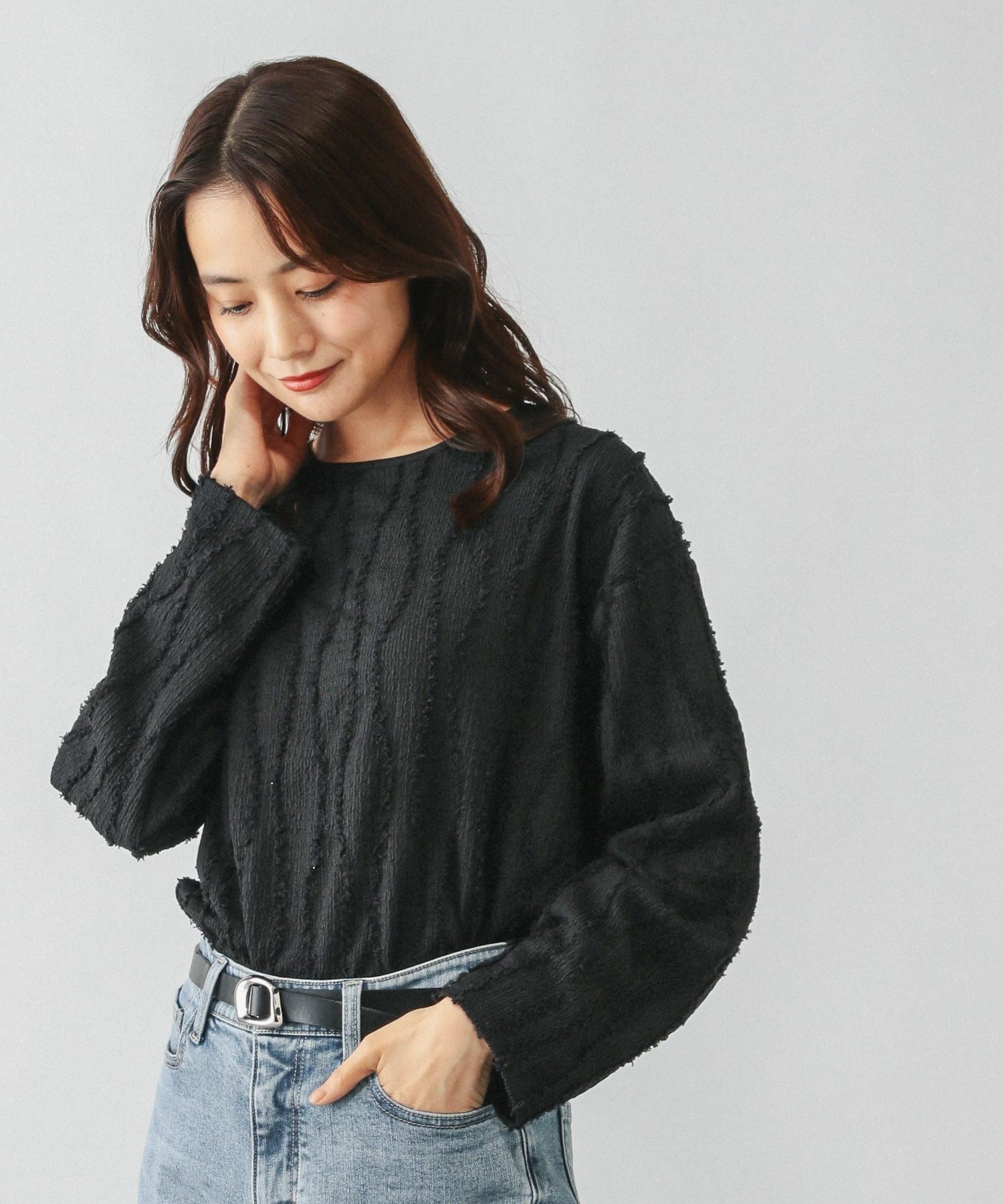 【グローバルワーク/GLOBAL WORK】のBeauteeジャガード/580844 インテリア・キッズ・メンズ・レディースファッション・服の通販 founy(ファニー) 　ファッション　Fashion　レディースファッション　Fashion for Women　おすすめ　Recommended / Our Picks　インナー　Innerwear　シンプル　Simple, Minimal　ジャカード／ジャガード　Jacquard, Woven Pattern　ジャケット　Jacket, Outerwear　デニム　Denim, Jeans Material　フリンジ　Fringe, Tassel　ベーシック　Basic, Essential　抗菌　Antibacterial, Bacteria-Resistant　ブラック09|ID: prp329100004859321 ipo3291000000036248100