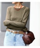 【ジャーナルスタンダード レリューム/JOURNAL STANDARD relume】の《追加4》ソフトテレコクルーネックロングTEE カーキ A|ID: prp329100004859853 ipo3291000000035966404