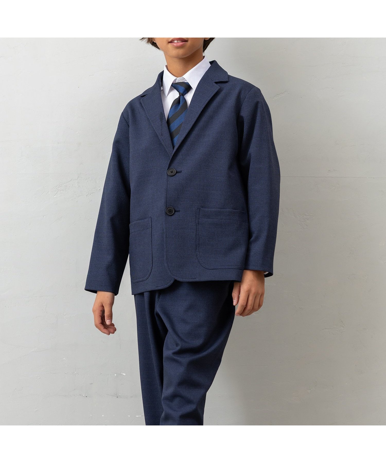 【パクシル/PAQXIL / KIDS】の【4点セットスーツ】ジャケット+パンツ+シャツ+ネクタイ インテリア・キッズ・メンズ・レディースファッション・服の通販 founy(ファニー) 　ファッション　Fashion　キッズファッション　Fashion for Kids　ボトムス　Bottoms　ジャケット　Jacket, Outerwear　スーツ　Suit, Formalwear　チェック　Check, Plaid, Tartan　バランス　Balance, Style Balance　パッチ　Patch, Appliqué　フォーマル　Formal, Dressy　ポケット　Pocket, Pocket Detail　セレモニー　Ceremony　入学式　Entrance Ceremony　卒業式　Graduation Ceremony　チェック1|ID: prp329100004860441 ipo3291000000035993518
