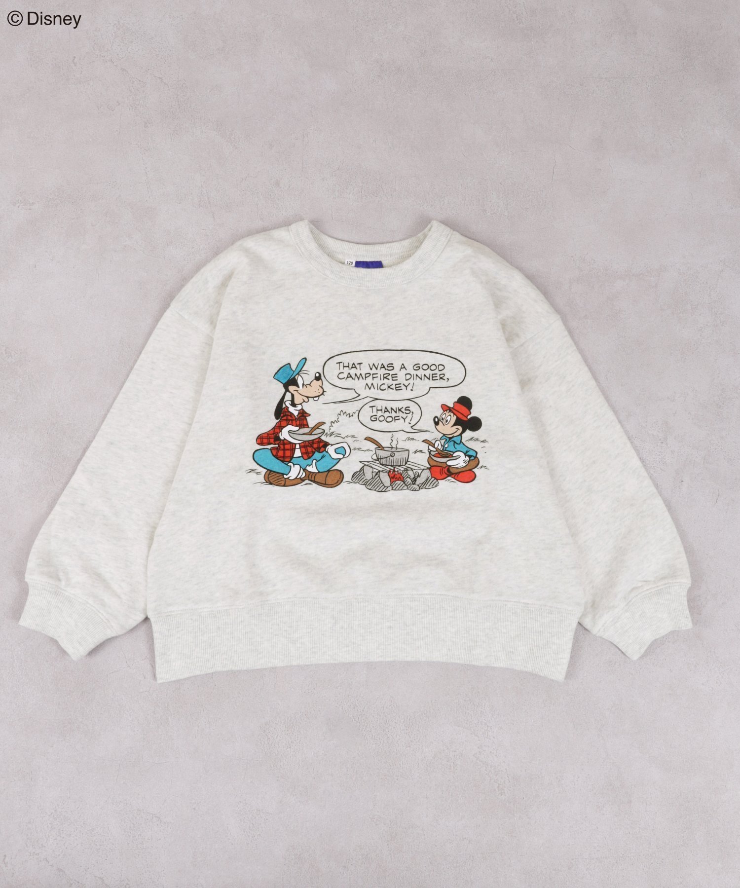 【その他のブランド/Other】のディズニープリントスウェット インテリア・キッズ・メンズ・レディースファッション・服の通販 founy(ファニー) 　ファッション　Fashion　キッズファッション　Fashion for Kids　ガーリー　Girly, Feminine Style　ダブル　Double, Double-Breasted　チェック　Check, Plaid, Tartan　デニム　Denim, Jeans Material　トレーナー　Sweatshirt, Trainer　人気　Popular, Best Seller　バランス　Balance, Style Balance　フラット　Flat, Flat Shoes　フリル　Frill, Ruffle　別注　Limited Edition, Custom Order　ループ　Loop, Loop Knit　ロング　Long, Long-Length　再入荷　Restock / Back in Stock　オフホワイト杢|ID: prp329100004860457 ipo3291000000035993793