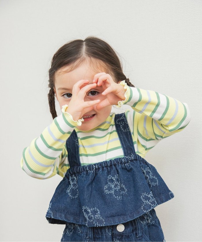 【エフオー オンラインストア/F.O.Online Store / KIDS】のボーダーリブロンT インテリア・キッズ・メンズ・レディースファッション・服の通販 founy(ファニー) https://founy.com/ ファッション Fashion キッズファッション Fashion for Kids 人気 Popular, Best Seller 長袖 Long Sleeve, Full Sleeve |ID: prp329100004860521 ipo3291000000035995102