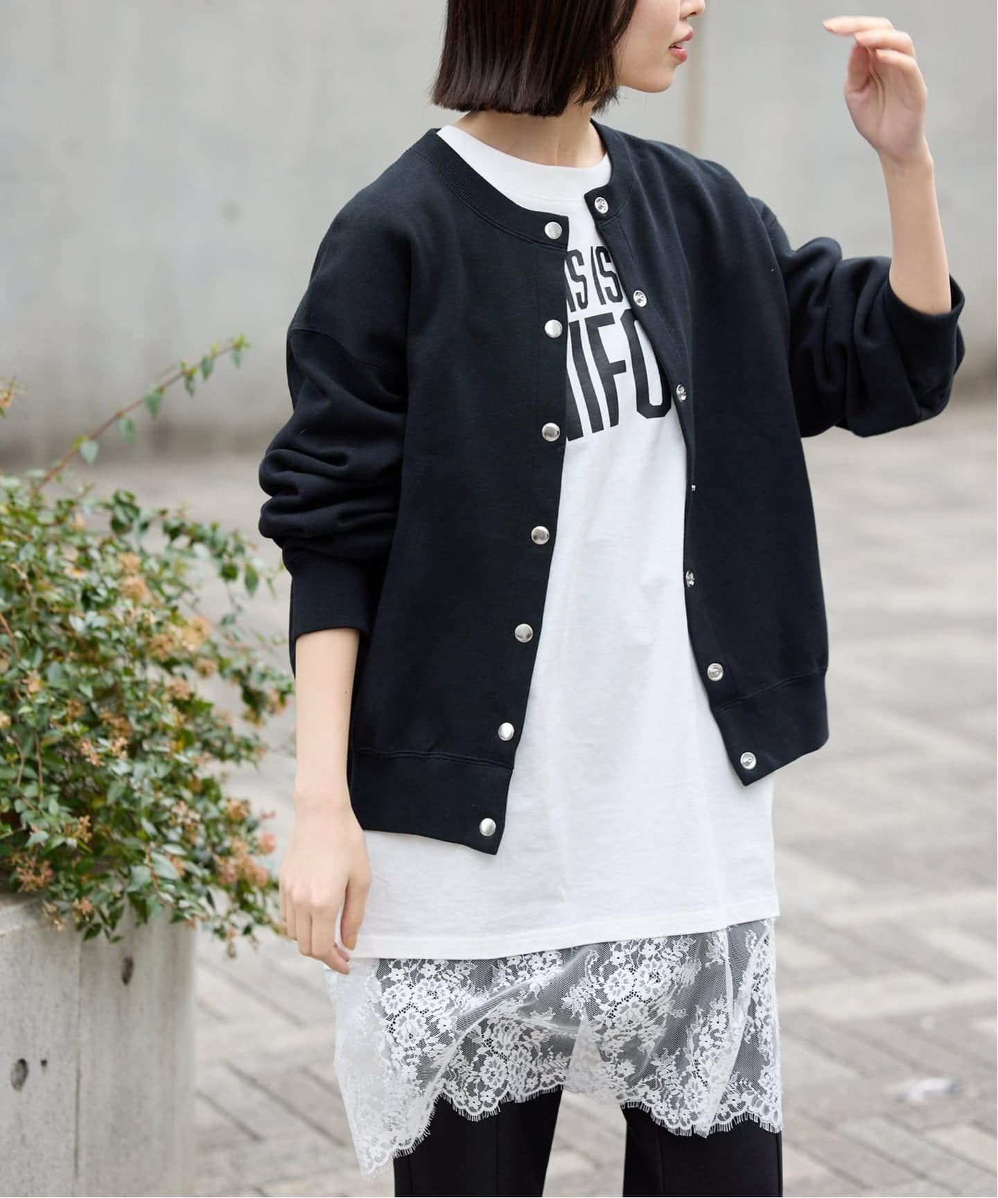 【スローブ イエナ/SLOBE IENA】の《追加》ダブルフェイスジャージースナップカーディガン インテリア・キッズ・メンズ・レディースファッション・服の通販 founy(ファニー) 　ファッション　Fashion　レディースファッション　Fashion for Women　トップス・カットソー　Cut & Sew Tops　カーディガン・羽織り　Layered Style Cardigans　2026年　2026　インナー　Innerwear　カットソー　Cut and Sewn Top　カーディガン　Cardigan, Knitwear　ブルゾン　Blouson, Bomber Jacket　ブラック|ID: prp329100004860527 ipo3291000000036088756