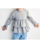 【エフオー オンラインストア/F.O.Online Store / KIDS】の袖リボンティアードペプラムトップス グレー|ID: prp329100004861184 ipo3291000000036010213