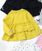 【エフオー オンラインストア/F.O.Online Store / KIDS】の袖リボンティアードペプラムトップス イエロー|ID: prp329100004861184 ipo3291000000036010216