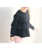 【エフオー オンラインストア/F.O.Online Store / KIDS】の袖リボンティアードペプラムトップス 人気、トレンドファッション・服の通販 founy(ファニー) ファッション Fashion キッズファッション Fashion for Kids トップス・カットソー Cut & Sew Tops おすすめ Recommended / Our Picks ティアード Tiered, Tiered Style ドット Polka Dot, Dot Pattern プリント Print, Printed Pattern ペプラム Peplum, Flared Hem リボン Ribbon, Bow 春 Spring 長袖 Long Sleeve, Full Sleeve thumbnail ブラック|ID: prp329100004861184 ipo3291000000036662351