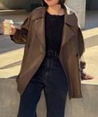 【カプリシューレマージュ/CAPRICIEUX LEMAGE】の【サイズ展開あり】レザーミドルコート 人気、トレンドファッション・服の通販 founy(ファニー) ファッション Fashion レディースファッション Fashion for Women アウター Coat / Outerwear Collection コート・ロングコート・ピーコート Long Coats, Peacoats & More おすすめ Recommended / Our Picks インナー Innerwear ショルダー Shoulder, Shoulder Strap トレンチ Trench, Trench Coat ドロップ Drop Shoulder, Dropped Style マキシ Maxi, Full Length ミドル Middle Length, Mid Height ワイド Wide, Wide Fit thumbnail ブラウン|ID: prp329100004861210 ipo3291000000036010842