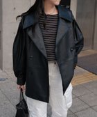 【カプリシューレマージュ/CAPRICIEUX LEMAGE】の【サイズ展開あり】レザーミドルコート 人気、トレンドファッション・服の通販 founy(ファニー) ファッション Fashion レディースファッション Fashion for Women アウター Coat / Outerwear Collection コート・ロングコート・ピーコート Long Coats, Peacoats & More おすすめ Recommended / Our Picks インナー Innerwear ショルダー Shoulder, Shoulder Strap トレンチ Trench, Trench Coat ドロップ Drop Shoulder, Dropped Style マキシ Maxi, Full Length ミドル Middle Length, Mid Height ワイド Wide, Wide Fit thumbnail ブラック|ID: prp329100004861210 ipo3291000000036010845