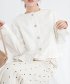 【ナチュラルクチュール/natural couture】のノーカラーペプラムデニムジャケット 人気、トレンドファッション・服の通販 founy(ファニー) ファッション Fashion レディースファッション Fashion for Women アウター Coat / Outerwear Collection レディースジャケット・軽アウター Jackets デニムジャケット / カジュアルアウター Denim Jackets アクセサリー Fashion Accessories インナー Innerwear カットソー Cut and Sewn Top コンパクト Compact, Small Size スカーフ Scarf, Neckwear セットアップ Set-Up, Coordinated Outfit デニム Denim, Jeans Material トレンド Trend, Trending Now フェミニン Feminine, Girly フリル Frill, Ruffle フレア Flare, Flared フロント Front, Front Design ペプラム Peplum, Flared Hem ポケット Pocket, Pocket Detail ミックス Mix, Mixed Style ロング Long, Long-Length ワイド Wide, Wide Fit 再入荷 Restock / Back in Stock おすすめ Recommended / Our Picks 2026年 2026 thumbnail オフホワイト|ID: prp329100004861225 ipo3291000000036011424