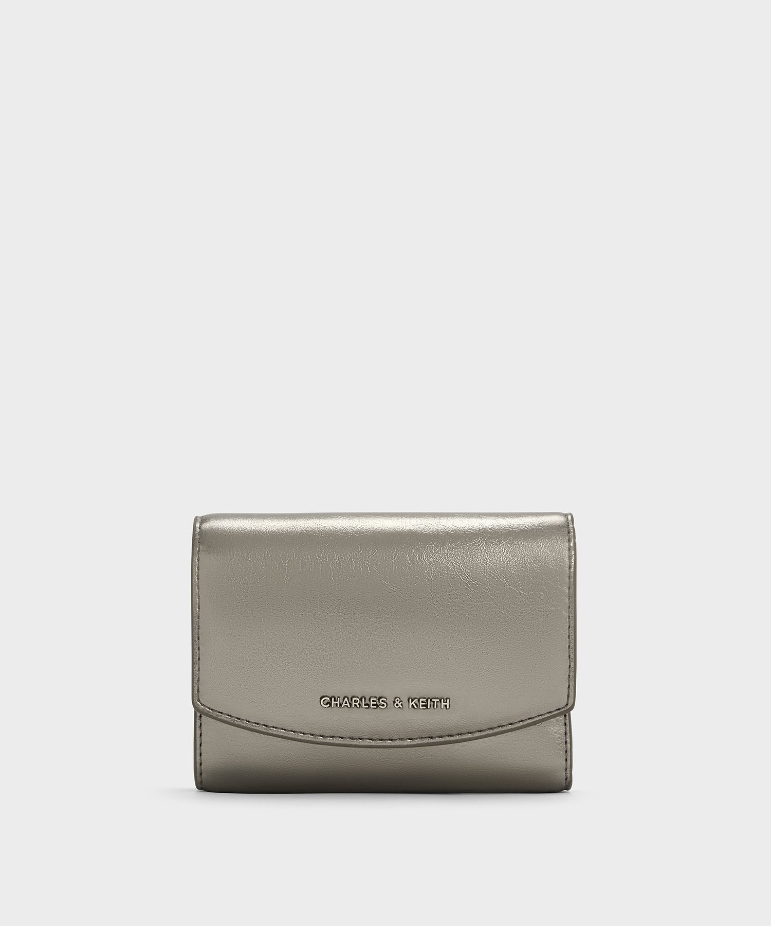 【チャールズ アンド キース/CHARLES & KEITH】のカーブ フロントフラップウォレット インテリア・キッズ・メンズ・レディースファッション・服の通販 founy(ファニー) 　ファッション　Fashion　レディースファッション　Fashion for Women　ウォレット　Wallet　コイン　Coin, Coin Design　コンパクト　Compact, Small Size　フラップ　Flap, Flap Pocket　ポケット　Pocket, Pocket Detail　エレガント 上品　Elegant　Pewter|ID: prp329100004861278 ipo3291000000036013269