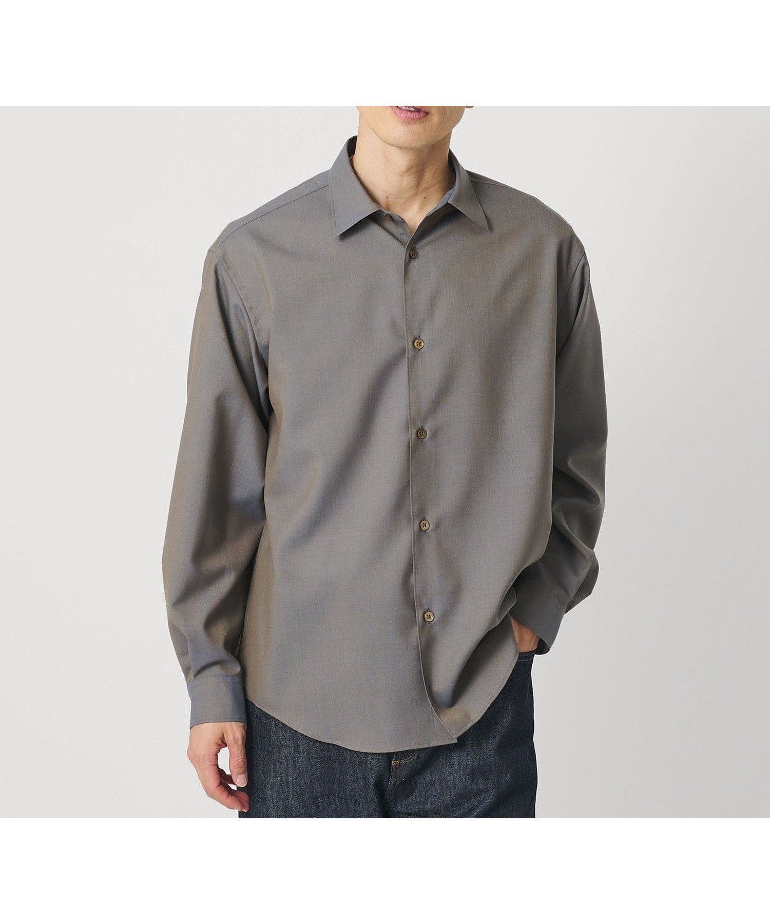 【ビューティ&ユース ユナイテッドアローズ/BEAUTY&YOUTH / UNITED ARROWS / MEN】の尾州 TW シャンブレー レギュラー シャツ GRANDE TAPERD型 ウォッシャブル MADE IN JAPAN インテリア・キッズ・メンズ・レディースファッション・服の通販 founy(ファニー) 　ファッション　Fashion　メンズファッション　Fashion for Men　ウォッシャブル　Machine Washable　シャンブレー　Chambray, Denim-Like Fabric　スタイリッシュ　Stylish, Fashionable　テーパード　Tapered, Tapered Pants　デニム　Denim, Jeans Material　バランス　Balance, Style Balance　フォルム　Silhouette, Form　レギュラー　Regular, Standard Fit　日本製　Made In Japan　MD.GRAY|ID: prp329100004861565 ipo3291000000036036191