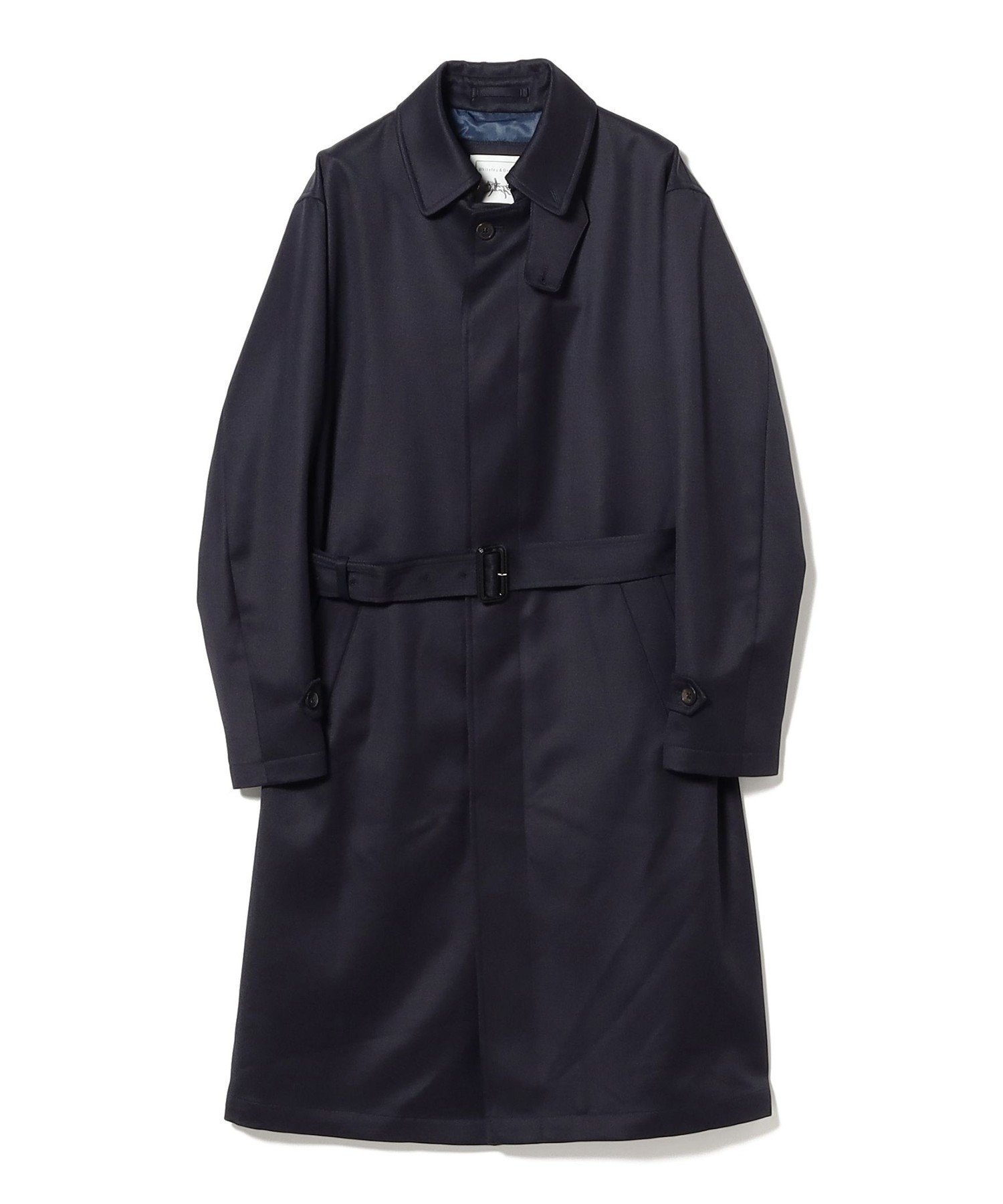 【ビームス/BEAMS / MEN】のWhiteley Green / Bradford ウール キャバルリーツイル シングル ベルテッド コート インテリア・キッズ・メンズ・レディースファッション・服の通販 founy(ファニー) 　ファッション　Fashion　メンズファッション　Fashion for Men　エレガント 上品　Elegant　クラシック　Classic, Timeless Style　NAVY|ID: prp329100004861566 ipo3291000000036036212