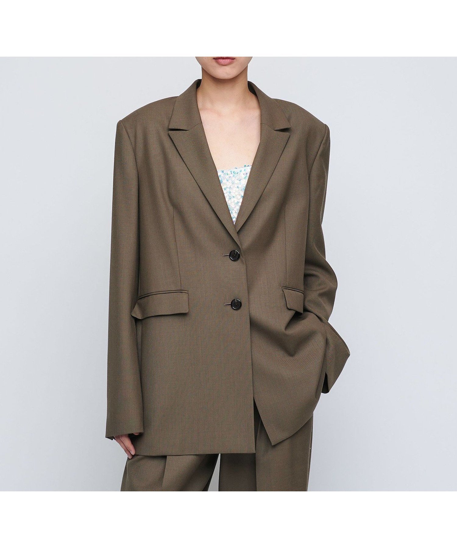 【ユナイテッドアローズ/UNITED ARROWS】のAEWEN MATOPH パワーショルダー ジャケット インテリア・キッズ・メンズ・レディースファッション・服の通販 founy(ファニー) 　ファッション　Fashion　レディースファッション　Fashion for Women　アウター　Coat / Outerwear Collection　レディースジャケット・軽アウター　Jackets　ショルダー　Shoulder, Shoulder Strap　シンプル　Simple, Minimal　ジャケット　Jacket, Outerwear　セットアップ　Set-Up, Coordinated Outfit　フリル　Frill, Ruffle　ポケット　Pocket, Pocket Detail　ワイド　Wide, Wide Fit　アウトレット　Outlet / Clearance　おすすめ　Recommended / Our Picks　MOCA|ID: prp329100004861567 ipo3291000000036036225