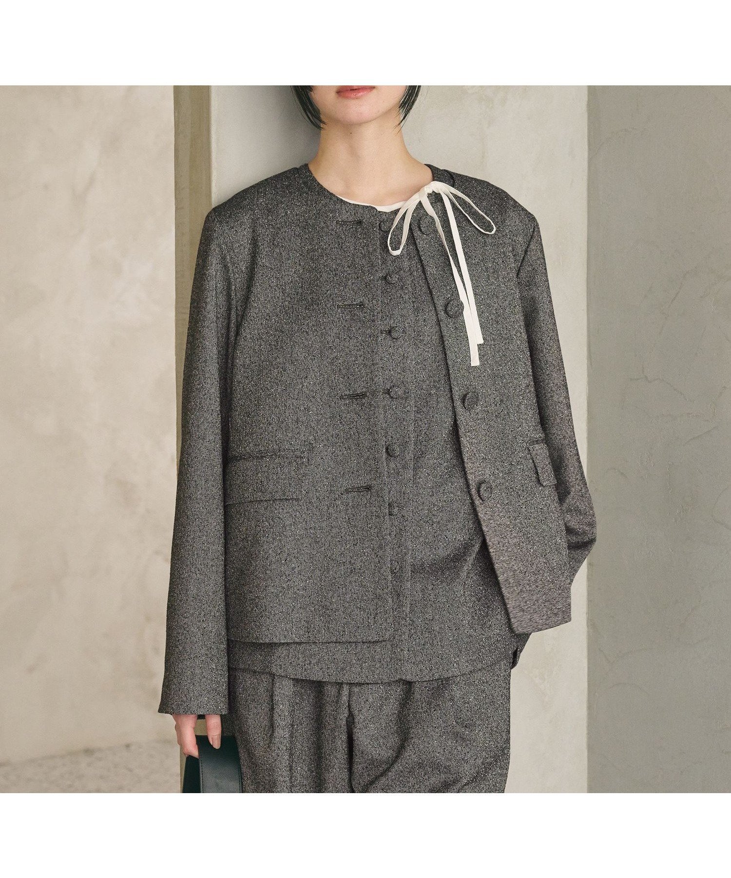 【ビューティ&ユース ユナイテッドアローズ/BEAUTY&YOUTH / UNITED ARROWS】のツイードライク ノーカラージャケット インテリア・キッズ・メンズ・レディースファッション・服の通販 founy(ファニー) ファッション Fashion レディースファッション Fashion for Women アウター Coat / Outerwear Collection レディースジャケット・軽アウター Jackets ノーカラージャケット / シンプル上品コーデ Collarless Jackets クラシカル Classical, Vintage-Inspired コンパクト Compact, Small Size シンプル Simple, Minimal ジャケット Jacket, Outerwear セットアップ Set-Up, Coordinated Outfit ツイード Twill, Twill Weave ネップ Nepp, Slub Yarn フォーマル Formal, Dressy ベスト Vest, Waistcoat ボトム Bottoms, Lower Wear おすすめ Recommended / Our Picks エレガント 上品 Elegant セレモニー Ceremony ビジネス 仕事 通勤 Business / Work / Commuting その他1|ID: prp329100004861580 ipo3291000000036037225