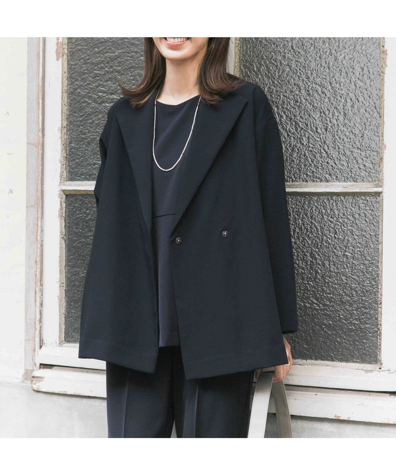 【アーバンリサーチ ドアーズ/URBAN RESEARCH DOORS】のダブルクロスショートコート 人気、トレンドファッション・服の通販 founy(ファニー) 　ファッション　Fashion　レディースファッション　Fashion for Women　アウター　Coat / Outerwear Collection　コート・ロングコート・ピーコート　Long Coats, Peacoats & More　ガウン　Gown, Robe　ショート　Short, Short Length　シンプル　Simple, Minimal　ジャケット　Jacket, Outerwear　ダブル　Double, Double-Breasted　ドレープ　Drape, Draping Fabric　バランス　Balance, Style Balance　フロント　Front, Front Design　S/S・春夏　SS, Spring/Summer, Warm Season　夏　Summer　エレガント 上品　Elegant　セレモニー　Ceremony　ビジネス 仕事 通勤　Business / Work / Commuting　2026年　2026　 other-1|ID: prp329100004861590 ipo3291000000036037853