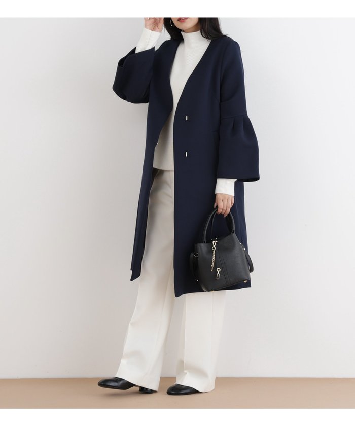 【ピンキーアンドダイアン/Pinky&Dianne】の三重織ツイルベルスリーブコート インテリア・キッズ・メンズ・レディースファッション・服の通販 founy(ファニー) https://founy.com/ ファッション Fashion レディースファッション Fashion for Women アウター Coat / Outerwear Collection コート・ロングコート・ピーコート Long Coats, Peacoats & More スタンダード Standard, Basic ストレッチ Stretch, Stretchy Fabric ツイル Twist, Twisted Detail フロント Front, Front Design ボンディング Bonding, Bonded Fabric ポケット Pocket, Pocket Detail |ID: prp329100004861595 ipo3291000000036038249