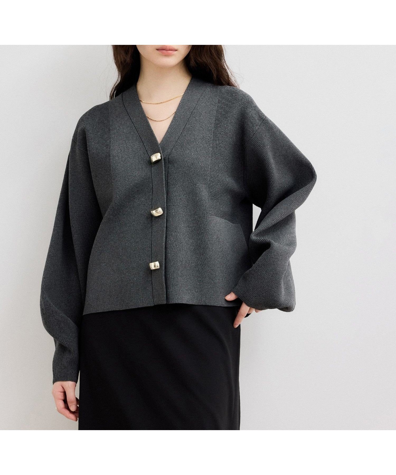 【アダム エ ロペ/ADAM ET ROPE'】の【WEB限定】・【サステナブル】セレクトネックカーディガン インテリア・キッズ・メンズ・レディースファッション・服の通販 founy(ファニー) ファッション Fashion レディースファッション Fashion for Women トップス・カットソー Cut & Sew Tops カーディガン・羽織り Layered Style Cardigans オケージョン Occasion Wear カーディガン Cardigan, Knitwear ジャケット Jacket, Outerwear スリーブ Sleeve, Long Sleeve / Short Sleeve デニム Denim, Jeans Material フォルム Silhouette, Form フロント Front, Front Design ボトム Bottoms, Lower Wear ポケット Pocket, Pocket Detail ミドル Middle Length, Mid Height ワイド Wide, Wide Fit おすすめ Recommended / Our Picks 2026年 2026 チャコール(06)|ID: prp329100004861601 ipo3291000000036038574