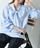 【インタープラネット/INTERPLANET】のTCブロードBIGリボン前後2WAYブラウス 人気、トレンドファッション・服の通販 founy(ファニー) ファッション Fashion レディースファッション Fashion for Women トップス・カットソー Cut & Sew Tops シャツ・ブラウス・オフィスカジュアル Elegant Blouses & Button-Ups アクセサリー Fashion Accessories ストライプ Stripe, Striped Pattern バランス Balance, Style Balance ブロード Broadcloth, Fine Cotton リボン Ribbon, Bow thumbnail ストライプ ブルー|ID: prp329100004861608 ipo3291000000036039018