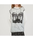 【プランク プロジェクト/PRANK PROJECT】のチュールビスチェプリントロンTEE / Tulle Bustier Print Long Tee 人気、トレンドファッション・服の通販 founy(ファニー) ファッション Fashion レディースファッション Fashion for Women トップス・カットソー Cut & Sew Tops ロングTシャツ・Tシャツ Longline T-Shirts & Tees ビスチェ Bustiers & Corset Tops / Layered Bustier Style グラフィック Graphic, Graphic Design シンプル Simple, Minimal ジャケット Jacket, Outerwear プリント Print, Printed Pattern ベーシック Basic, Essential ミックス Mix, Mixed Style ランジェリー Lingerie, Intimate Wear リアル Real, Realistic レース Lace, Lace Fabric thumbnail WHT|ID: prp329100004861613 ipo3291000000036039403