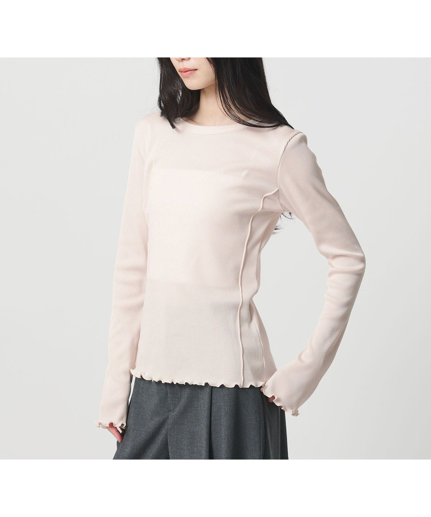 【ビューティ&ユース ユナイテッドアローズ/BEAUTY&YOUTH / UNITED ARROWS】のポリエステルコットンテレコ メローステッチ クルーネックカットソー 人気、トレンドファッション・服の通販 founy(ファニー) 　ファッション　Fashion　レディースファッション　Fashion for Women　トップス・カットソー　Cut & Sew Tops　カットソー・ベーシックTシャツ　Cut-and-Sewn Tops / Stretch Tees & Basics　春　Spring　ジャケット　Jacket, Outerwear　スリット　Slit, Slit Detail　フェミニン　Feminine, Girly　エレガント 上品　Elegant　 other-1|ID: prp329100004861621 ipo3291000000036039762