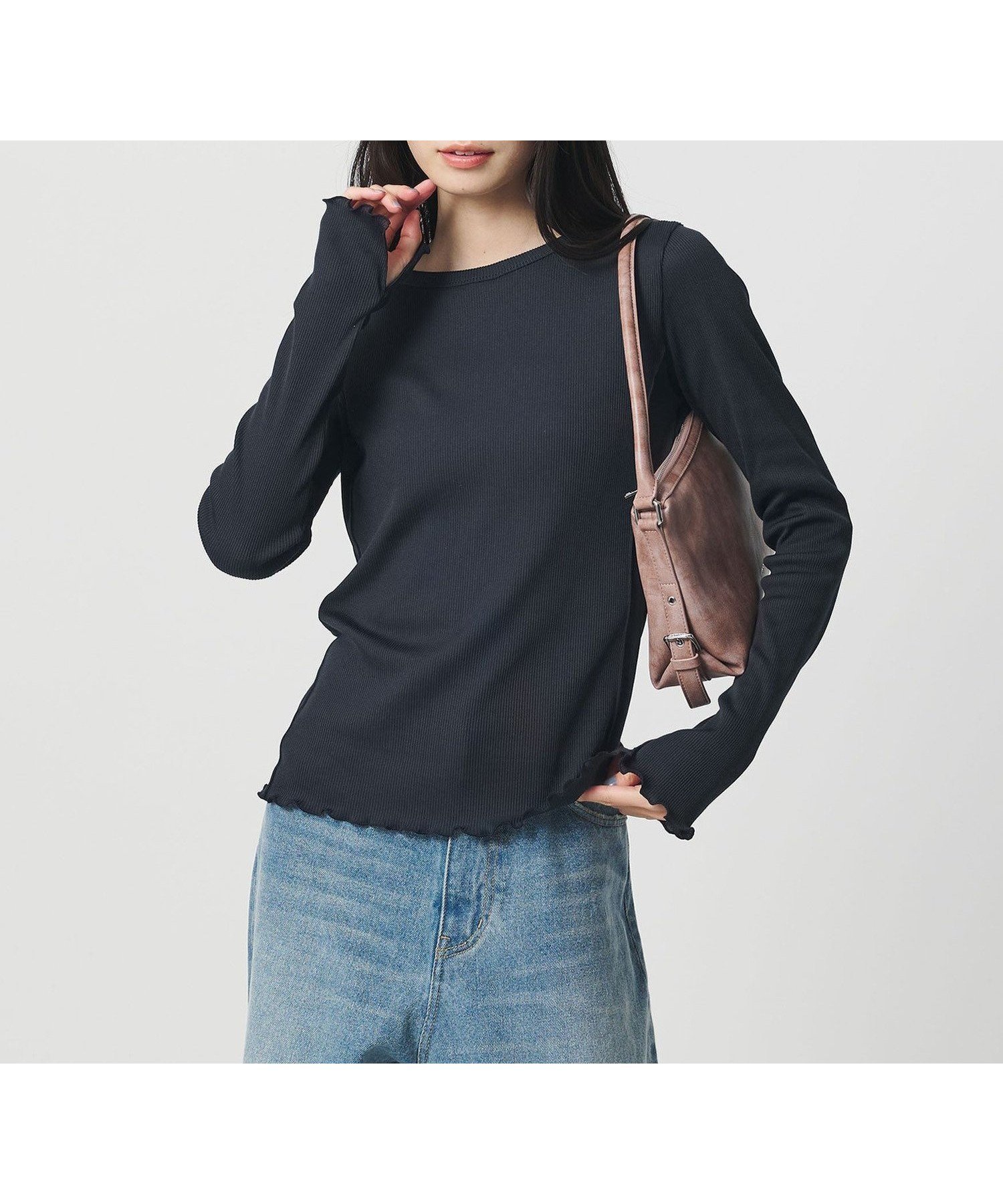 【ビューティ&ユース ユナイテッドアローズ/BEAUTY&YOUTH / UNITED ARROWS】のポリエステルコットンテレコ メローステッチ クルーネックカットソー インテリア・キッズ・メンズ・レディースファッション・服の通販 founy(ファニー) 　ファッション　Fashion　レディースファッション　Fashion for Women　トップス・カットソー　Cut & Sew Tops　カットソー・ベーシックTシャツ　Cut-and-Sewn Tops / Stretch Tees & Basics　春　Spring　ジャケット　Jacket, Outerwear　スリット　Slit, Slit Detail　フェミニン　Feminine, Girly　エレガント 上品　Elegant　NAVY|ID: prp329100004861621 ipo3291000000036039775