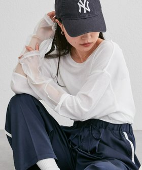 【チャオパニックティピー/CIAOPANIC TYPY】の【新色追加】袖切替シアーアソートTEE 人気、トレンドファッション・服の通販 founy(ファニー) ファッション Fashion レディースファッション Fashion for Women トップス・カットソー Cut & Sew Tops インナー Innerwear キャミワンピース Cami Dress, Slip Dress 切替 Switching, Contrast Panel サロペット Overalls, Salopette シアー Sheer, See-Through シンプル Simple, Minimal チュール Tulip, Tulip Motif ルーズ Loose, Oversized ロング Long, Long-Length 再入荷 Restock / Back in Stock おすすめ Recommended / Our Picks |ID:prp329100004861626